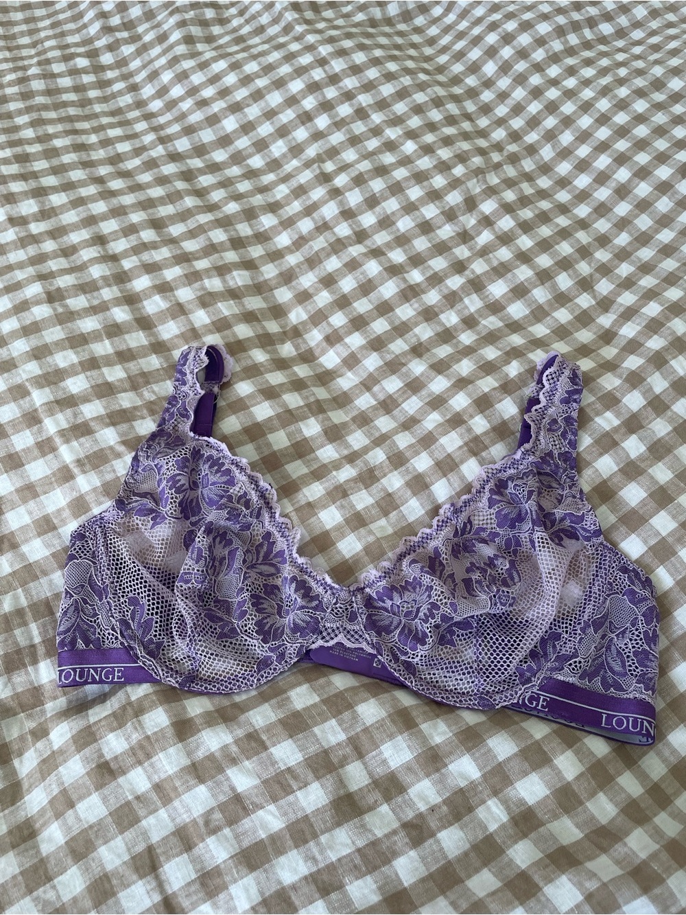 Underwire Lace Bra in Purple